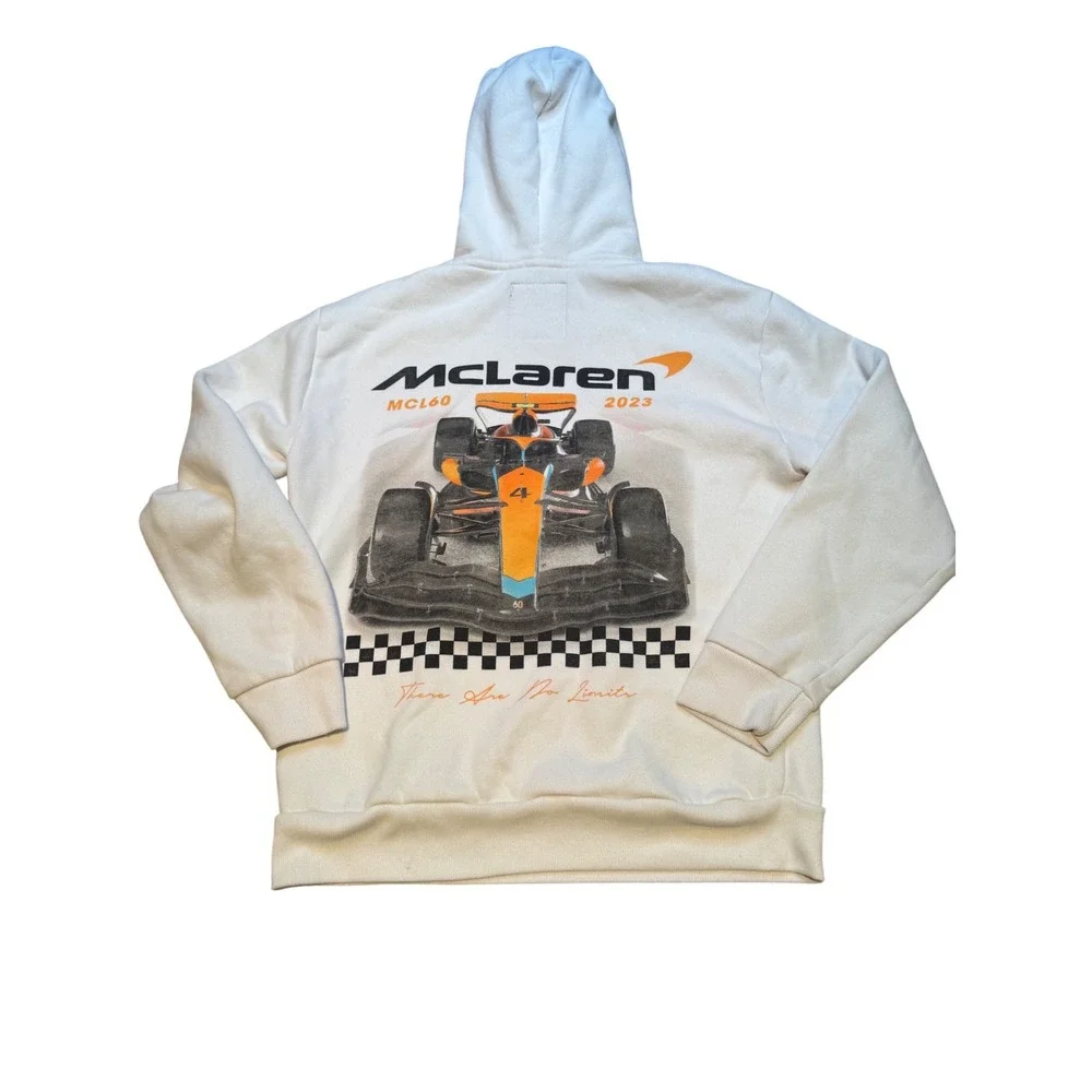 Hollister McLaren Formula 1 Team Hoodie White MCL60 2023 Graphic Mens XS - Picture 4 of 8
